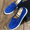 2024Men's Vulcanize Shoes  Brown Gray Yellow Faux Suede Shoes mens causal shoes vulcanizar los zapatos loafers rahat ayakkabılar