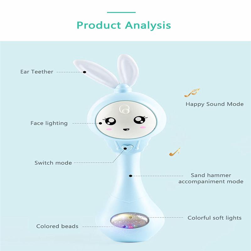 Cute Baby Toy Light Rattle Music Rhythm Stick Kids Gift
