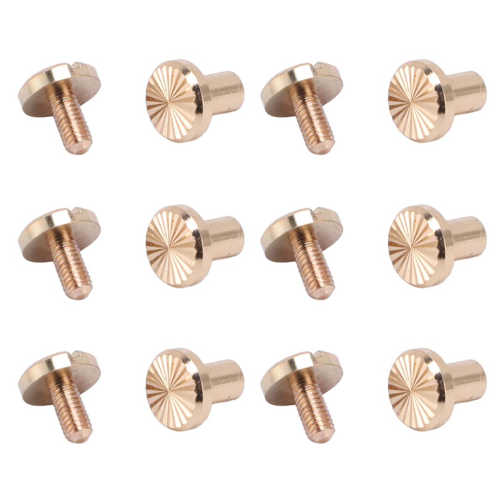 40Pcs 8 X 6mm Book Blinding Screw Rivet Zinc Alloy Secure Fixation Leather Binding Posts Bolts Nail for Belt Handbag