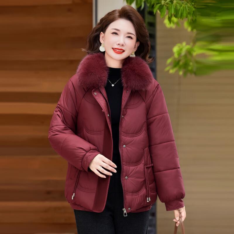New Chinese Style Plush-Lined Winter Padded Jacket for Women