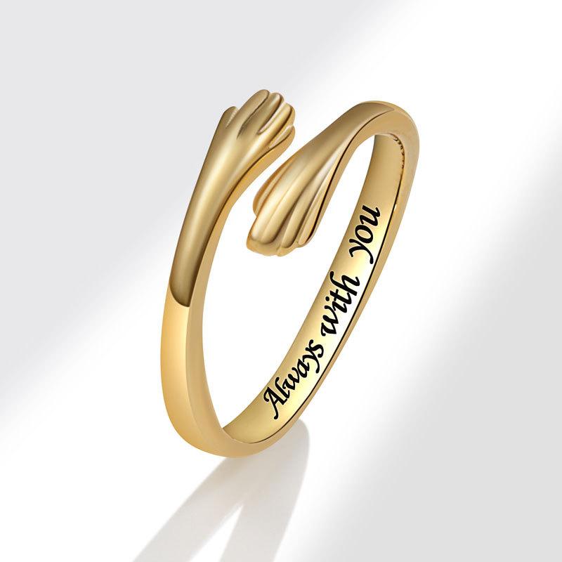 Fashion Personalized Index Finger Ring Niche Design Geometric Twist Open Ring Temperament Retro Couple Ring for Girlfriend Simple Geometric Ring