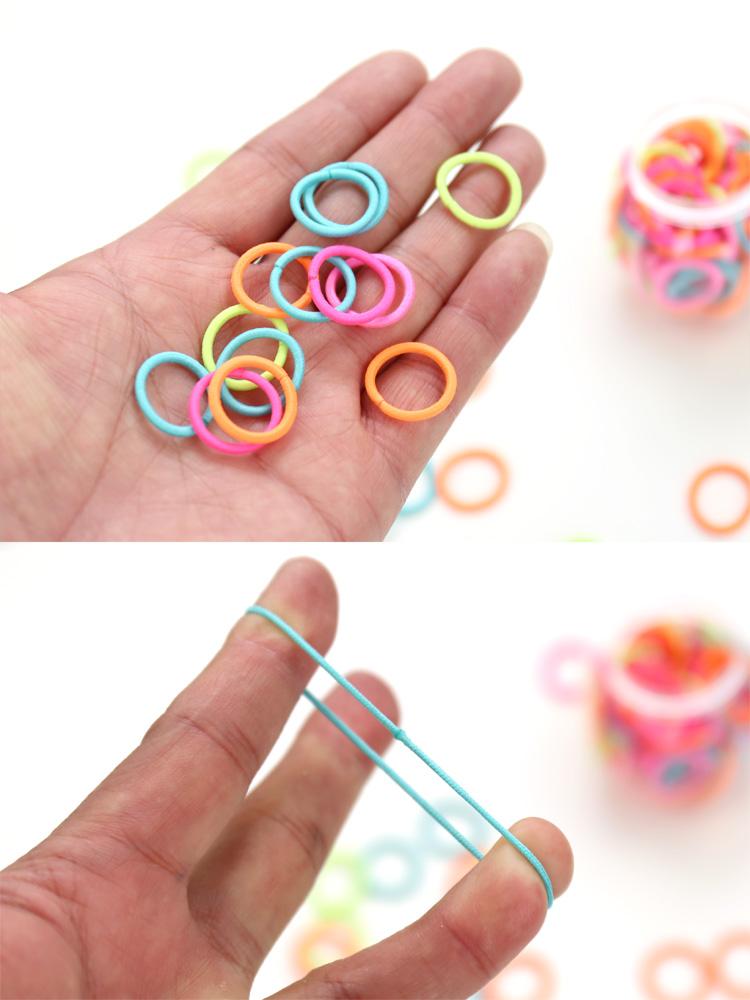 100 Buc/Pungă Elastice de Păr Simple Practice Mici Fete Copii Accesorii Inel Coadă de Cal Bentiță