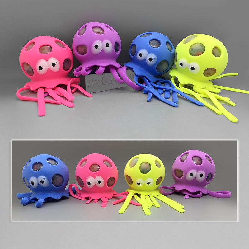 Kreative Quallenhöhlenkugel Oktopus spielt im Wasser Bunte Perlen Kinder-Stressabbau- und Belüftungsspielzeug