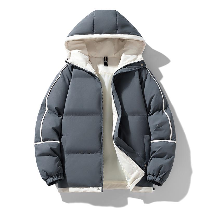 Men's Trendy Hooded Puffer Jacket - Winter Warmth & Loose Fit