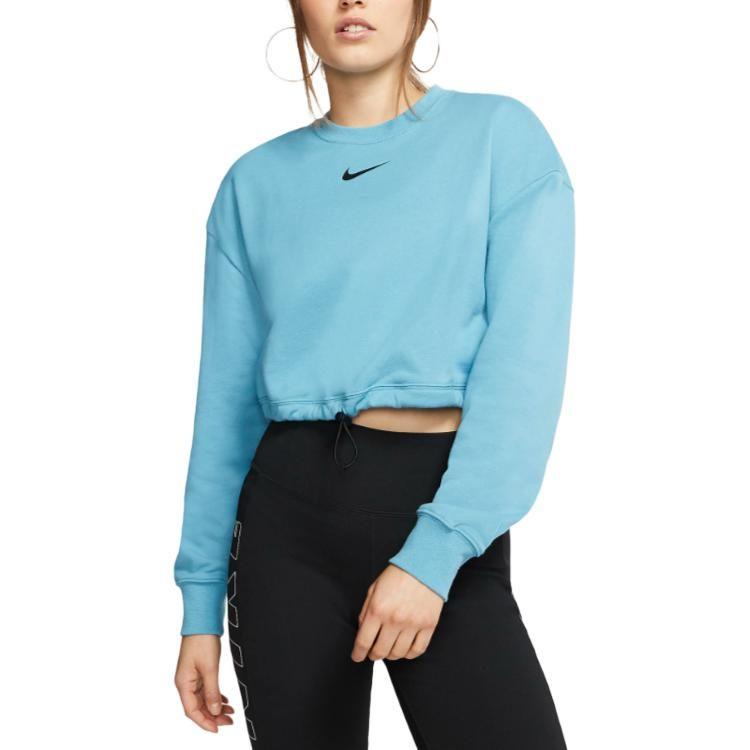 Nike Sportswear Swoosh French Terry Crew Sweatshirt Women's Blue CJ3766-424