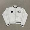 Korean Cartoon Long Sleeved Baseball Jacket for Girls Kawaii Street Jacket Personalized Zipper Cardigan Anime Autumn