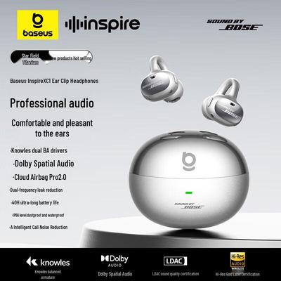 Baseus Cuffie Sportive Bluetooth Wireless ad Orecchio Aperto con Clip-On Inspire XC1