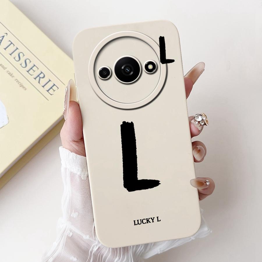 For Xiaomi Redmi A3 Back Cover Popular Letter Protector Soft Silicone Phone Cases For RedmiA3 A 3 4G Xiaomi Poco C61 Funda