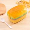 Hamburger Shape Lunch Box Double Layer Cute Burger Bento Box Food Container Set