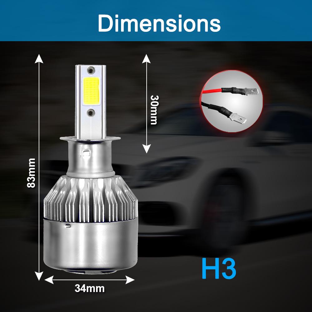 C6 C9 Araba Led Farlar H7 Led H4 H1 H3 H11 H13 880 9004 9005 9006 9007 HB1 HB2 HB3 HB4 H27