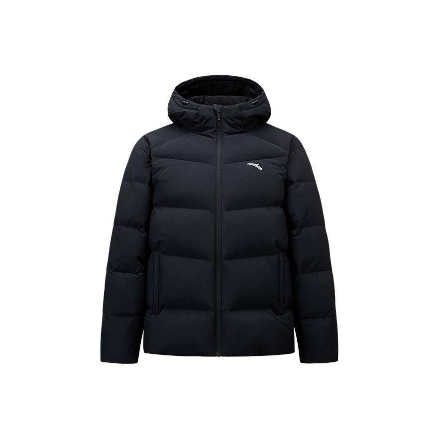 Anta Outdoor Series Windproof Warm Hooded Down Coat Classic Black Men 952547927-1 M