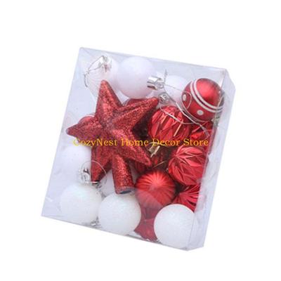 92MF 31Pcs Christmas Baubles For Tree Wedding Winter Holiday Party Centerpieces Shatterproof Christmas Ball Hangings Ornament