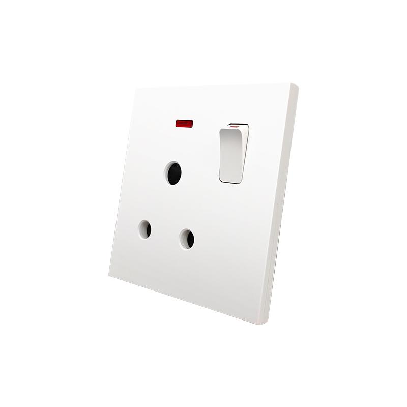 Bulk Price Popular In South Africa & India Standard Plugs Socket 15A Electric Socket With Neon Wall Switches Socket