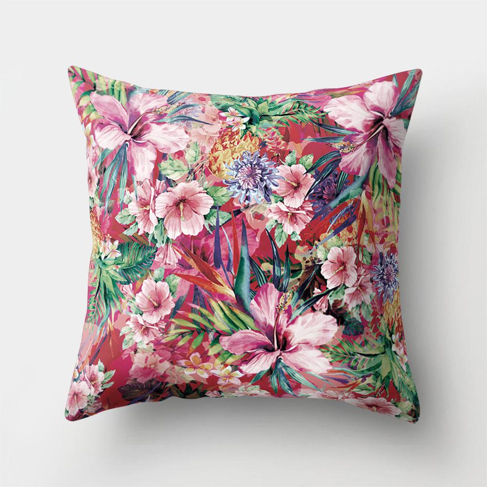 

Наволочка для диванной подушки Креативный дом Мультяшный цветочный узор Чехол для автомобильной подушки 45 * 45 without pillow core