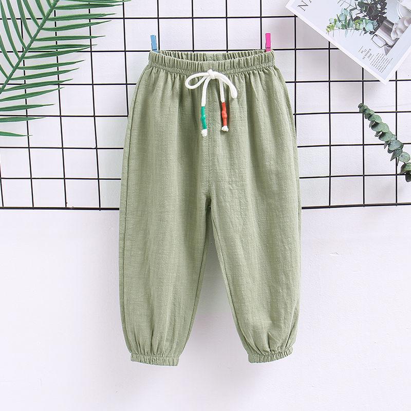 Children's Mosquito Repellent Pants Boys' Summer Thin Cotton Pants Baby's Outer Lantern Pants Girls' Leg Binding Pants