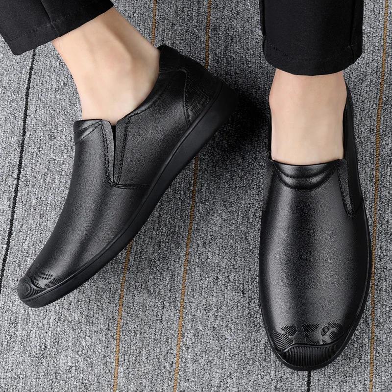 FashionDesigner Cow Leather Shoes for Men Black Brown Spring Autumn Men's Dress Shoes Fashion Casual Solid Color Loafers Male
