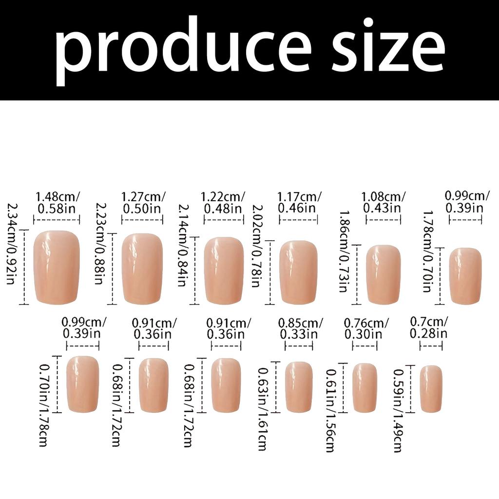 24 Pcs Medium Square False Nail Stripes Press On Nail Rainbow Acrylic Nail Glossy Full Cover Stick on Nail for Woman