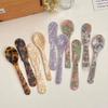 1Set Retro Dessert Knife Spoon Jam Butter Knife Tableware Plastic Spoon Lovely Photography Props Kitchen Tableware Set