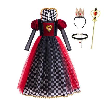 [Dressy Daisy] Toddler Girl's Queen of Cards Cosplay Dress Birthday Party Outfit with Accessories Size 4-5 Years Old
