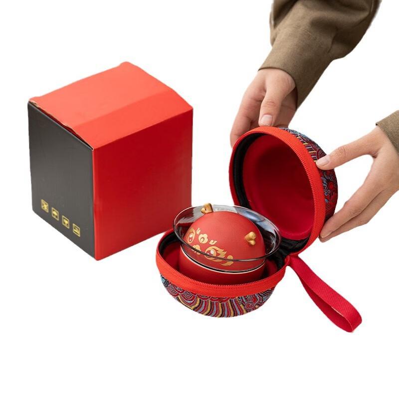 Portable Ceramic Tea Set with Infuser