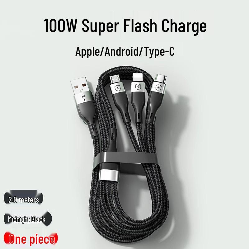 Universal Fast Charging 3-in-1 Multi-Head Cable for Car and Phone