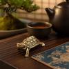 Exquisite Metal Craft Decor Vintage Brass Turtle Statue Small Animal Figurine Handcrafted Unique Art Piece Artistic Desktop Sculpture Ornament