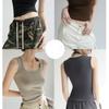 Square Neck  Knit Tank Top Cotton Crop Tops Women Summer Camis Solid Color Yoga Camisole Fashion SportsTube Female Sleeveless Cropped Y2K Girl Clothes