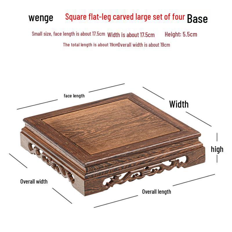 Solid Wood Display Base for Sculptures, Plants, or Ornaments