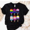 Pride Popsicle Tshirt, Unisex Shirt, Lesbian, Bisexual, Transgender, Non-Binary, Gay, Genderfluid, Ice Cream Shirt