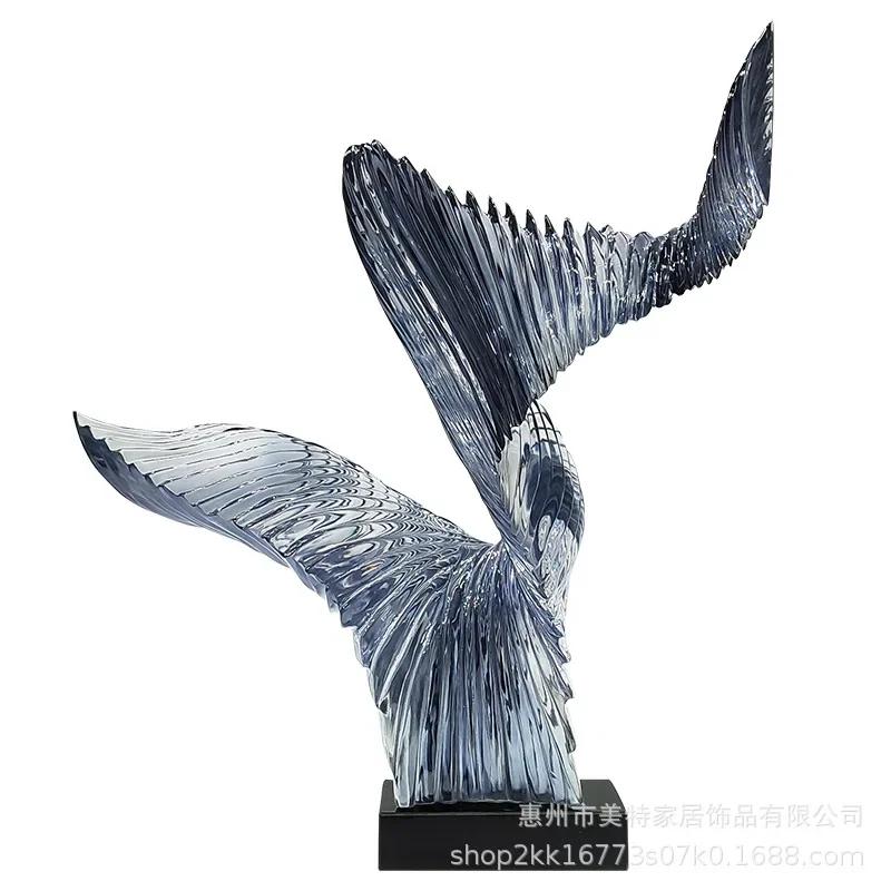 Modern Transparent Resin Sculptures Simple Home Decor Hotel Lobby Living Room Porch Statues Abstract Creative Decorative Artwork