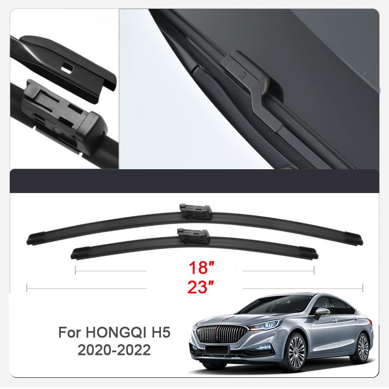 2KS Auto Stěrač s lištou pro HONGQI EH7 EHS7 E-HS9 H5 OUSADO H9 HS3 HS5 HS7 Auto Čelní sklo Gumové Příslušenství