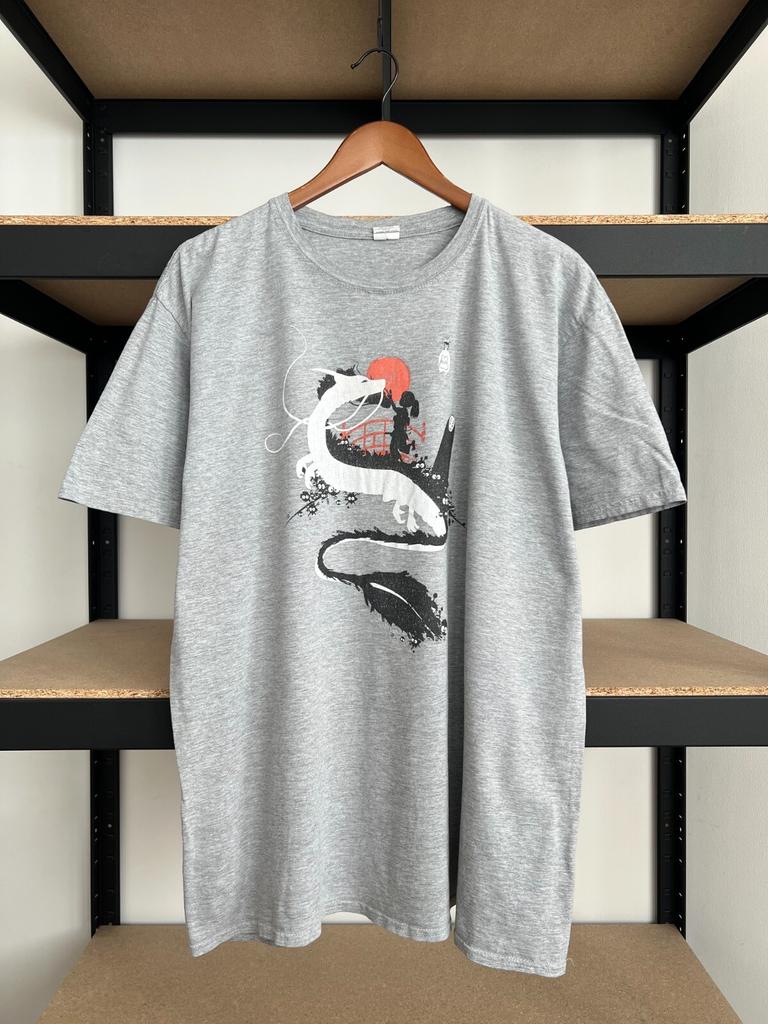 Vintage 2000s Cesta do fantazie Studio Ghibli Anime Tričko Velikost XXL
