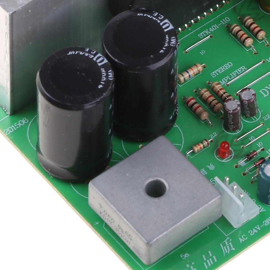 2.0 Channel AC Dual 24V-28V STK401 Thick Film Series Power Amplifier Board 140W+140W Stereo