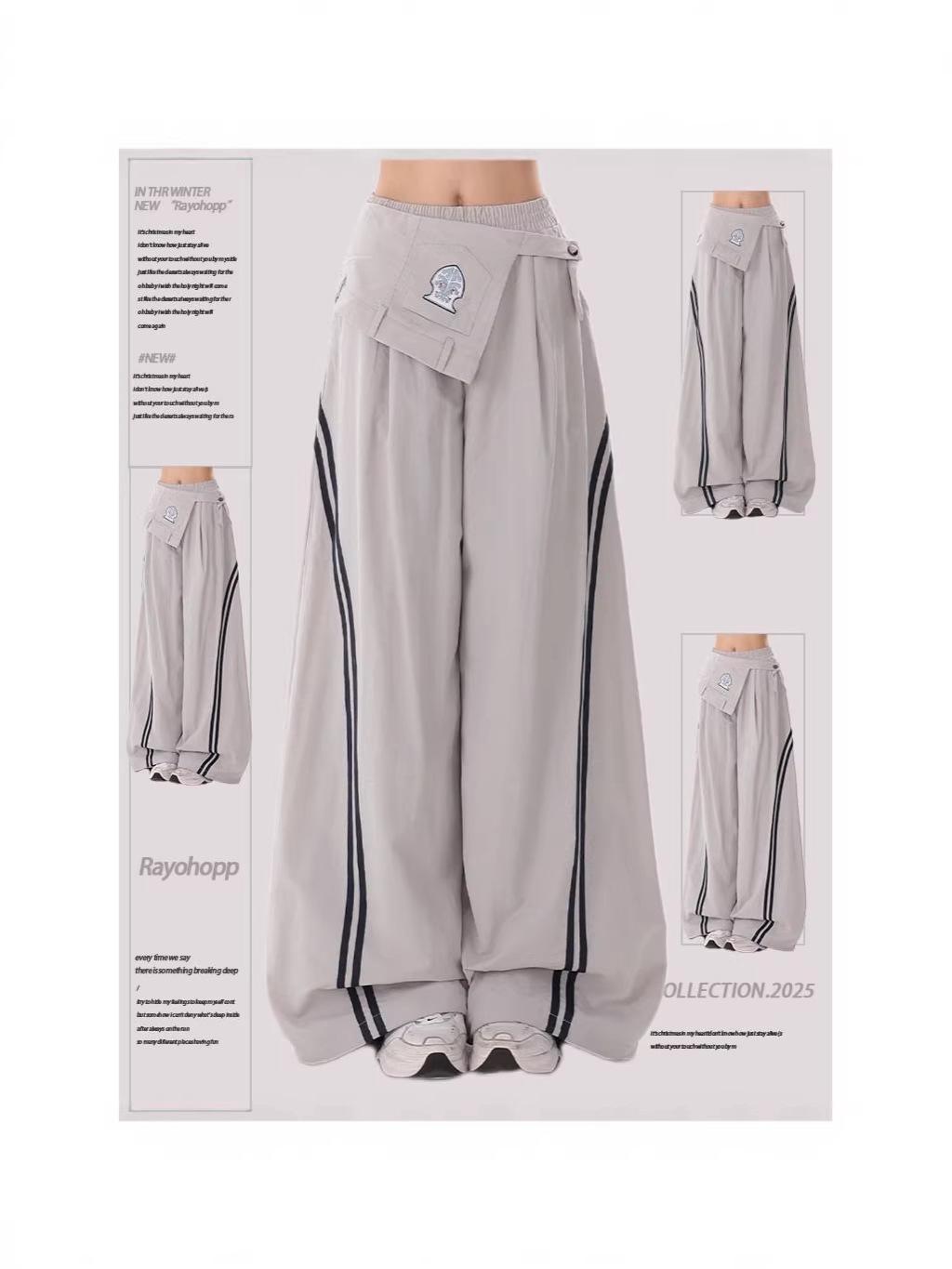 

Free Butt Curtain: Women s Hip Hop Retro Korean Style Velvet-Lined Casual Jazz Dance Pants Large світло-сірий колір