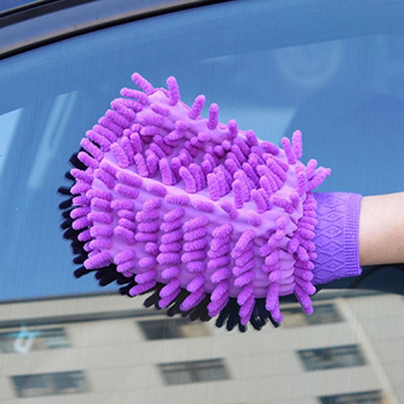 Microfibre Car Beauty Kit Cleaning Glove Wash Mit Cloth Brush Washing MYJH2