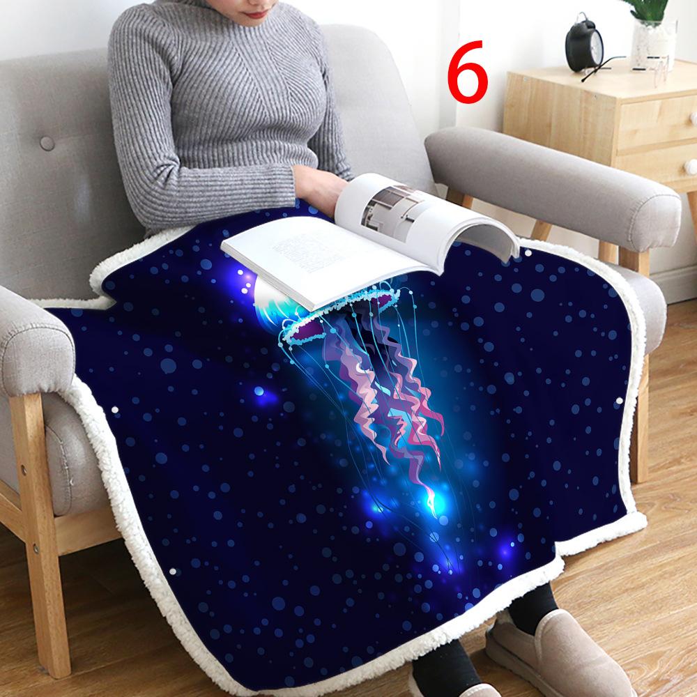 3D Flannel Warm Comfort Light Toss Multi-Size Magic Blanket Home Office Travel Bed Sofa Washable Blanket