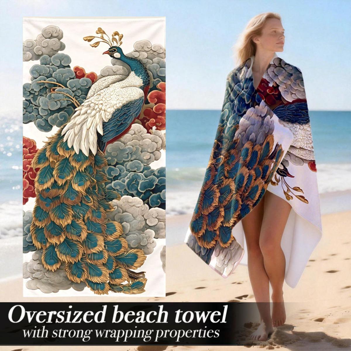 

Luxury Oversized Beach Towel | Soft Lightweight Plush Absorbent Microfiber Towel With Strong Wrapping Properties | Perfect For C W30*H60(CM)