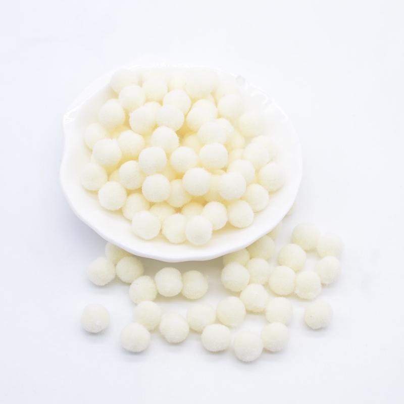 200Pcs 8mm Colorful Elastic Ball DIY Sewing On Patches Home Decoration Appliques Crafts Accessories