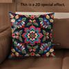 2D Floral Embroidered Pattern Decorative Cushion Covers Pattern Cushion Cover Suitable For Sofa Bedroom Car Pillow Cover