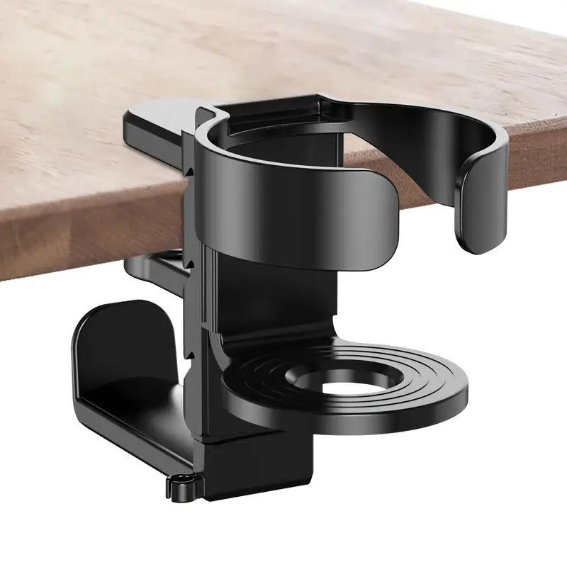 Desktop 360-Degree Rotation Earphone Holder Clip With Cup Bottle Holder Gaming Computer Pc Headphone Headset Storage Rack