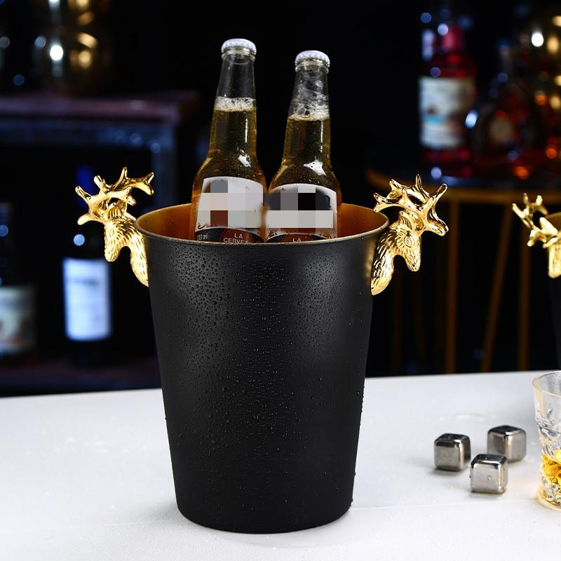 Stainless Steel Ice Bucket, Beer Cooler, Wine Utensils, Champagne Basin, Bar Accessories, Home Gathering Restaurant Decoration