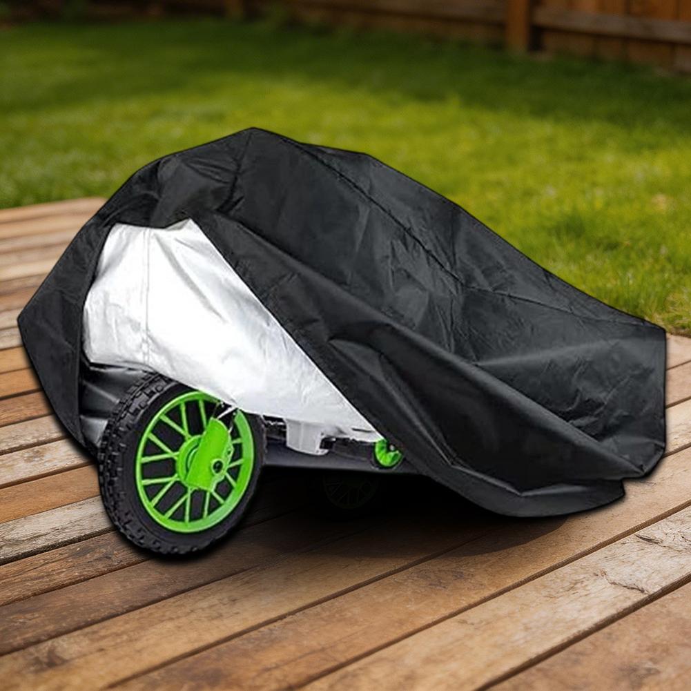 Weatherproof Child Bike Cover Black Waterproof Oxford Fabric Tear-resistant Adjustable Bottom Rope Prevents Dust And Debris