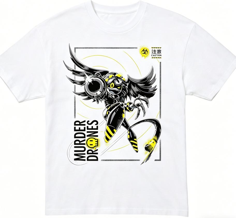 MURDER DRONES Milovník Anime Tričko Celoroční oblečení Osobnost Oblečení Velikost Plus Unisex Nový model Párty vysoce kvalitní měkké