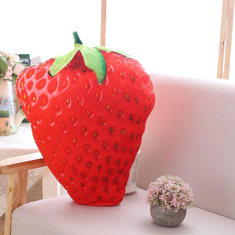 Creative Simulation Vegetable 3D Strawberry Fruit Throw Pillow Cushion Home Sofa Decoration Spoof Gift Photo Props