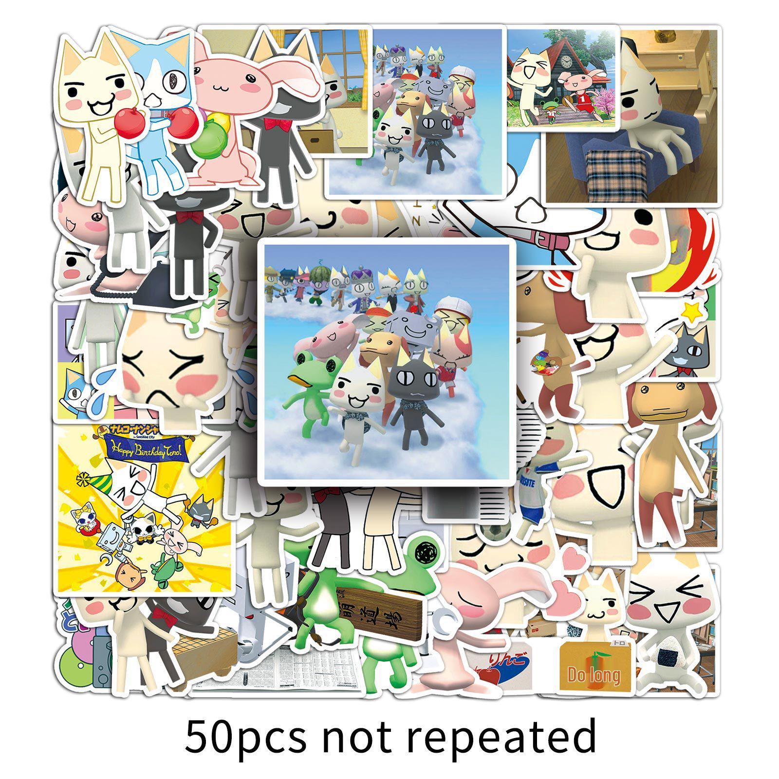 50 Sheets Doraemon Cat Cartoon Stickers - Cute Computer & Planner Stationery.