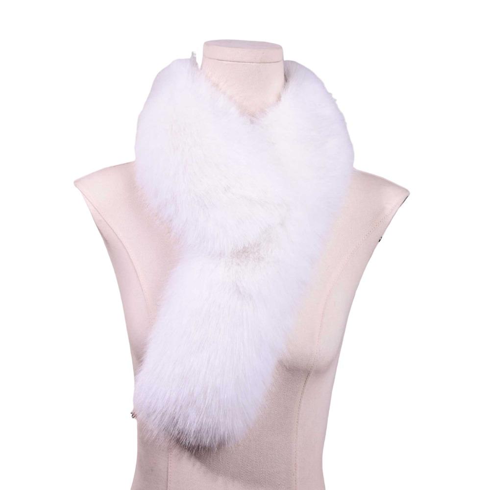 Soft Faux Fur Scarf Double-sided Women Winter Scarves Fashion Thickened Neckscarf Unisex