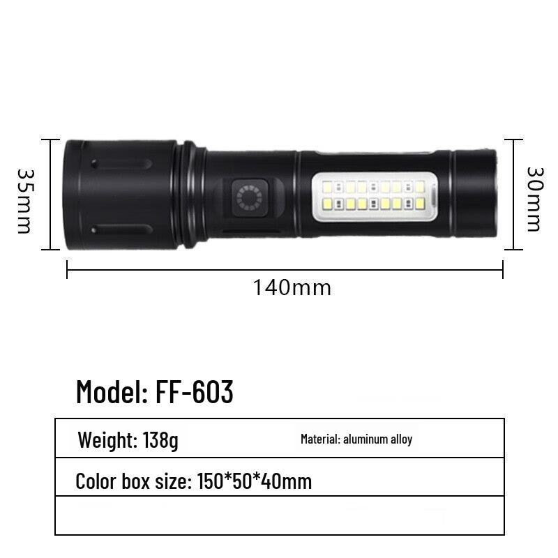 UOSU Multi-function COB Warning Flashlight