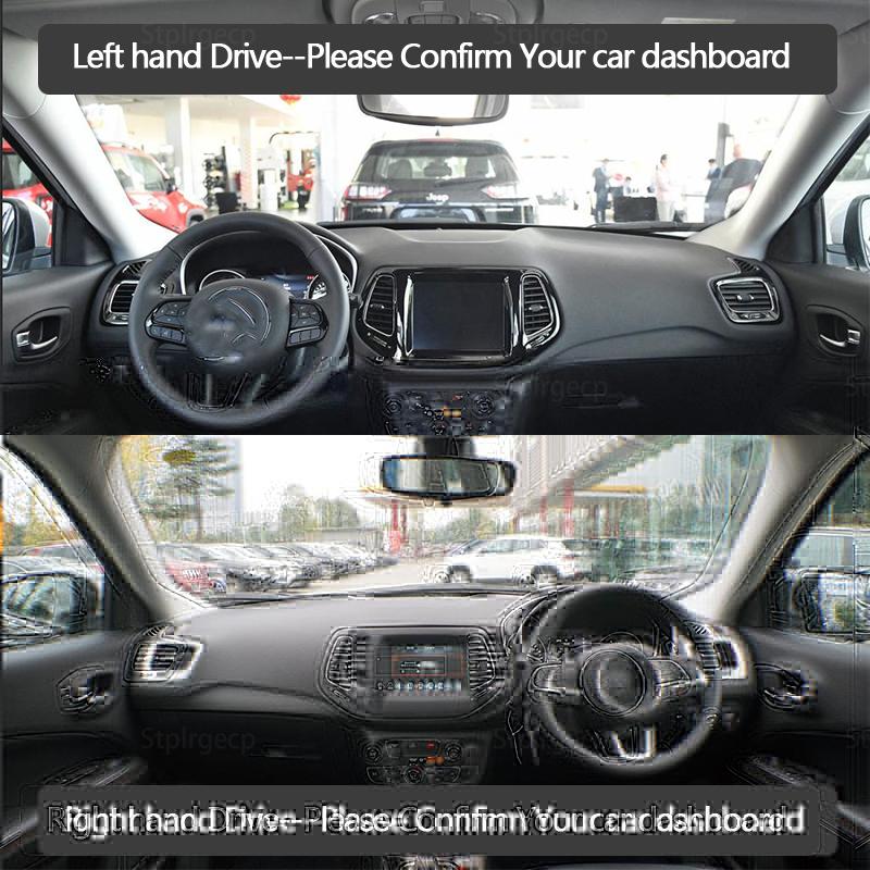 Covoraș din piele PU Covoraș pentru bord Covor Covor Accesorii pentru stilul mașinii pentru Jeep Compass 2017- MK2 2nd Gen