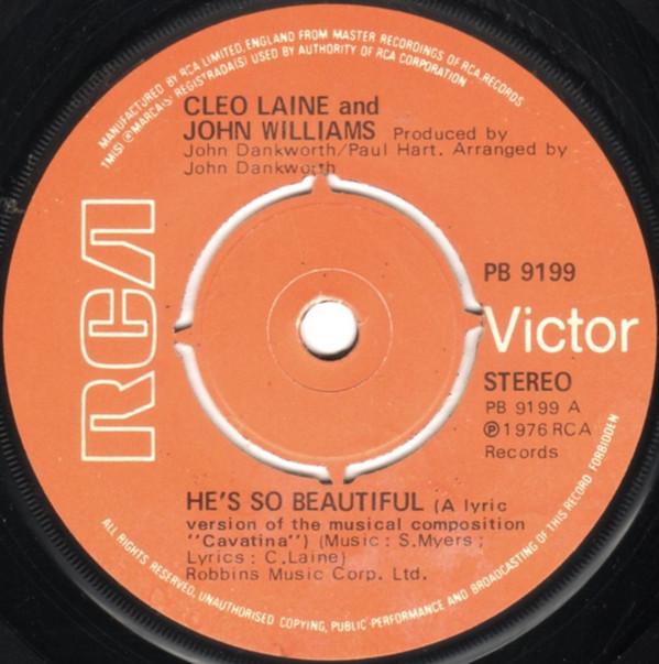

7inch Record CLEO LAINE JOHN WILLIAMS Hes So Beautiful PB9199 RCA Victor 1976 UK Pop Used