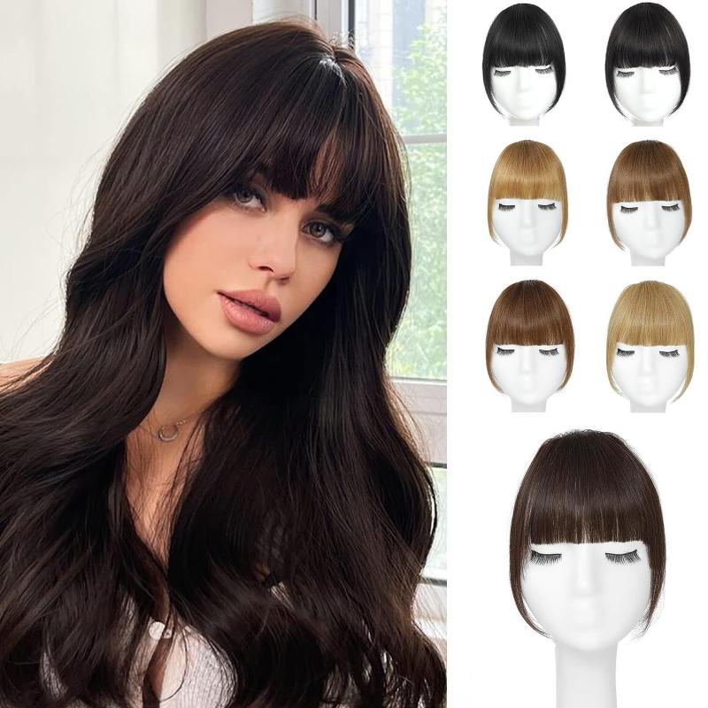 Synthetic Hair Wig Bangs Natural Hair Piece Extensions For Women Daily Wear Styling Accessories